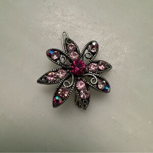 Jeweled Flower Hair Clip